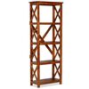 vidaXL Bookshelf Solid Acacia Wood Honey Finish 60x30x160 cm