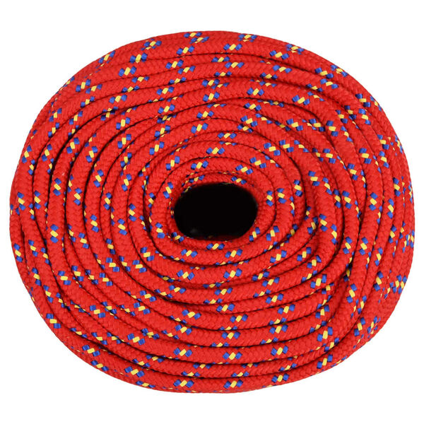 vidaXL Boat Rope Red 10 mm 100 m Polypropylene
