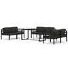 vidaXL 7 Piece Garden Lounge Set with Cushions Aluminium Anthracite