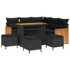 vidaXL Garden Sofa Set 8 pcs Black Poly Rattan