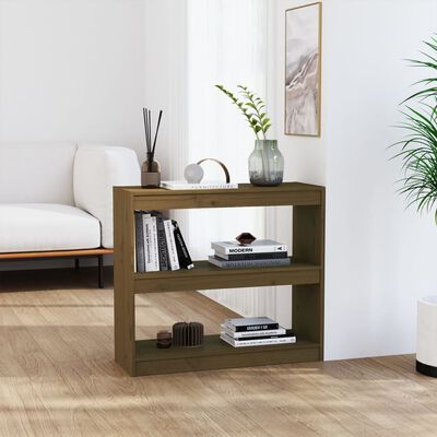 vidaXL Book Cabinet/Room Divider Honey Brown 80x30x71.5 cm Wood Pine