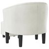 vidaXL Tub Chair with Footstool White Faux Leather