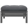 vidaXL Garden Footstool with Anthracite Cushion Grey Solid Pinewood