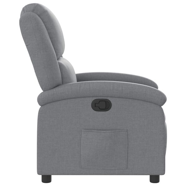 vidaXL Recliner Chair Light Grey Fabric