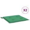 vidaXL Garden Chair Cushions 2 pcs Green 50x50x4 cm Oxford Fabric