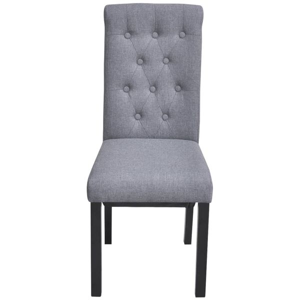 vidaXL Dining Chairs 6 pcs Light Grey Fabric