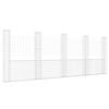 vidaXL U-shape Gabion Basket with 5 Posts Iron 500x20x200 cm