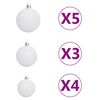 vidaXL Frosted Pre-lit Christmas Tree with Ball Set Pinecones 150 cm