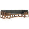 vidaXL Outdoor Sofa Set 7 pcs Natural and Anthracite