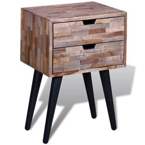 vidaXL Cabinet | Various shades of teak | Reclaimed Teak Wood | Compact