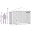 vidaXL Outdoor Dog Kennel with Roof Silver 3x1.5x2.5 m Galvanised Steel