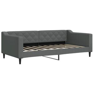vidaXL Day Bed without Mattress Dark Grey 90x190 cm Fabric