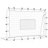 vidaXL Football Net Rebounder White&Black 184x61x123 cm Steel and PE