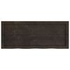vidaXL Wall Shelf Dark Brown 100x40x(2-4) cm Treated Solid Wood Oak