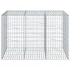 vidaXL Gabion Basket with Cover 150x100x100 cm Galvanised Iron
