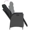 vidaXL 5 Piece Garden Dining Set with Cushions Black Poly Rattan