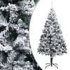 vidaXL Artificial Pre-lit Christmas Tree with Flocked Snow Green 400cm PVC