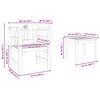 vidaXL Garden Rose Lounge Set 3 pcs Natural Solid Acacia Wood