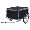 vidaXL Bike Trailer Black and Grey 65 kg