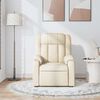 vidaXL Massage Recliner Chair Cream Fabric