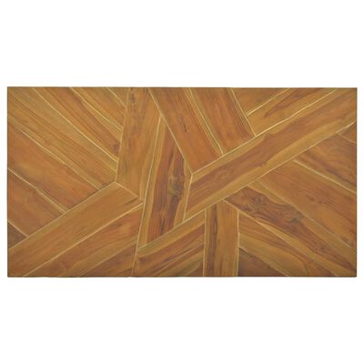 vidaXL Coffee Table Erosion Solid Teak Wood 110x60x38 cm