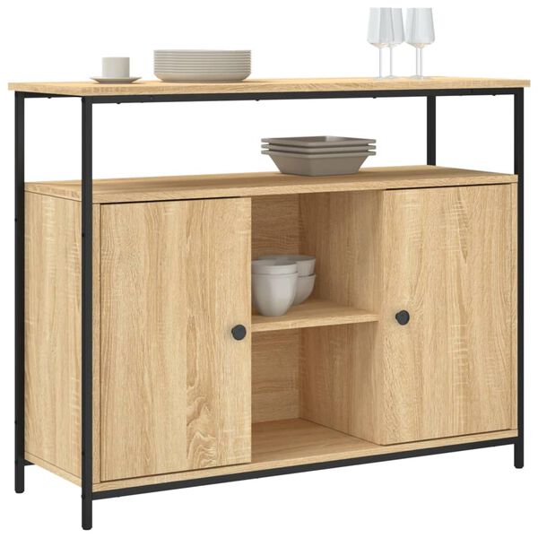 vidaXL Sideboard Sonoma Oak 100x35x80 cm Engineered Wood