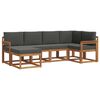 vidaXL Outdoor Sofa Set 6 pcs Natural and Anthracite