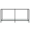 vidaXL Console Table White 160x35x75.5 cm Tempered Glass