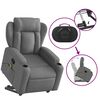 vidaXL Stand up Massage Recliner Chair Dark Grey Fabric