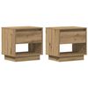 vidaXL Nightstand 2 pcs Artisan Oak 45 x 34 x 44 cm Engineered Wood