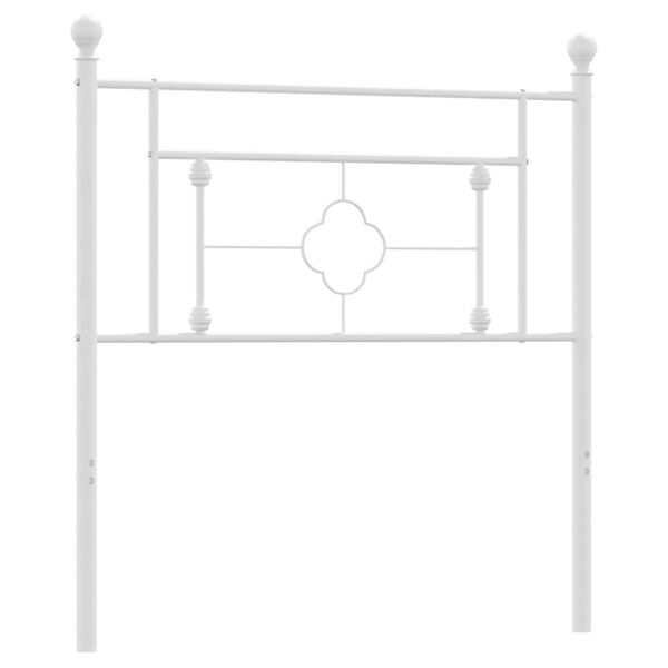 vidaXL Metal Headboard White 90 cm