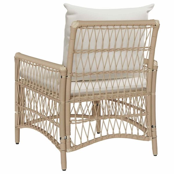 vidaXL Garden Chair Beige 60 x 70 x 78cm Poly Rattan