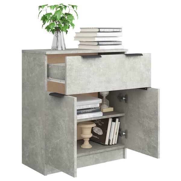 vidaXL Sideboard Concrete Grey 60x30x70 cm Engineered Wood