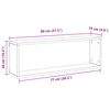 vidaXL Wall Cube Shelf 4 pcs Concrete Grey 80x15x26.5 cm Engineered Wood