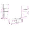 vidaXL 4 Piece TV Wall Cabinets with LED Lights White