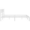 vidaXL Metal Bed Frame without Mattress with Headboard White 180x200cm
