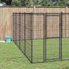 vidaXL Outdoor Dog Kennel Steel 33.88 m²