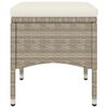 vidaXL 4 Piece Garden Chair and Stool Set Poly Rattan Beige
