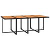 vidaXL 9 Piece Garden Dining Set with Cushions Poly Rattan Black