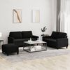 vidaXL 3 Piece Sofa Set with Cushions Black Velvet
