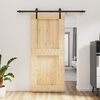 vidaXL Sliding Door with Hardware Set 90x210 cm Solid Wood Pine
