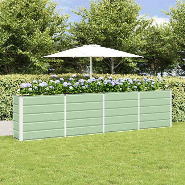 vidaXL Planter Green 320 x 40 x 75 cm Steel