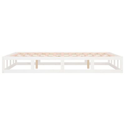 vidaXL Bed Frame White 140x200 cm Solid Wood