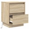 vidaXL Bedside Cabinet with Drawer 2 pcs Sonoma Oak 39 x 34.5 x 50 cm