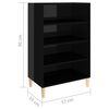 vidaXL Sideboard High Gloss Black 57x35x90 cm Engineered Wood