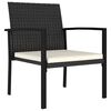 vidaXL 9 Piece Garden Dining Set Poly Rattan Black