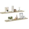 vidaXL Wall Shelves 2 pcs Sonoma Oak 80x9x3 cm