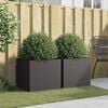 vidaXL Planters 2 pcs Black 49x47x46 cm Steel