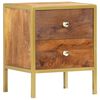 vidaXL Bedside Cabinet | Brown | Solid Mango Wood | Medium | Storage
