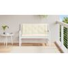 vidaXL Garden Bench Cushion Cream White 120x(50+50)x7cm Oxford Fabric